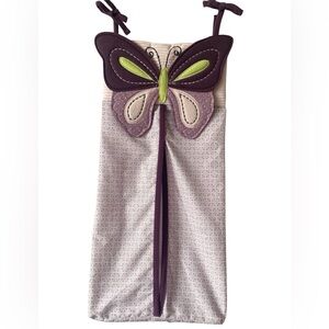 Lambs & Ivy Hanging Diaper Stacker, Butterfly, Purple, Pink, Lavender, EUC